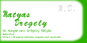 matyas dregely business card